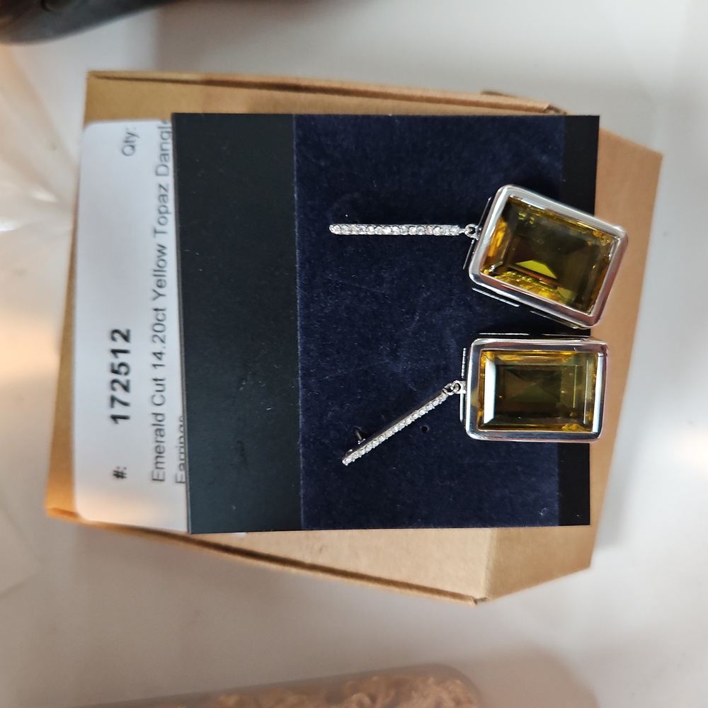 14.20 ct Yellow Topaz Earrings